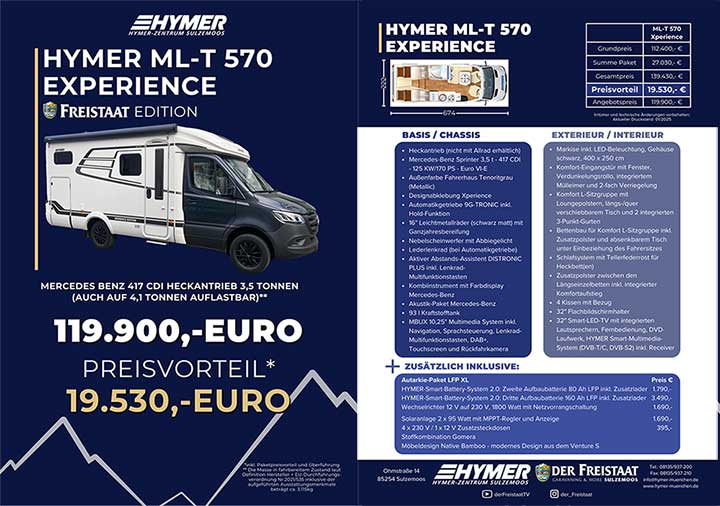 Hymer ML-T 570 Experience Angebot bei Hymer München