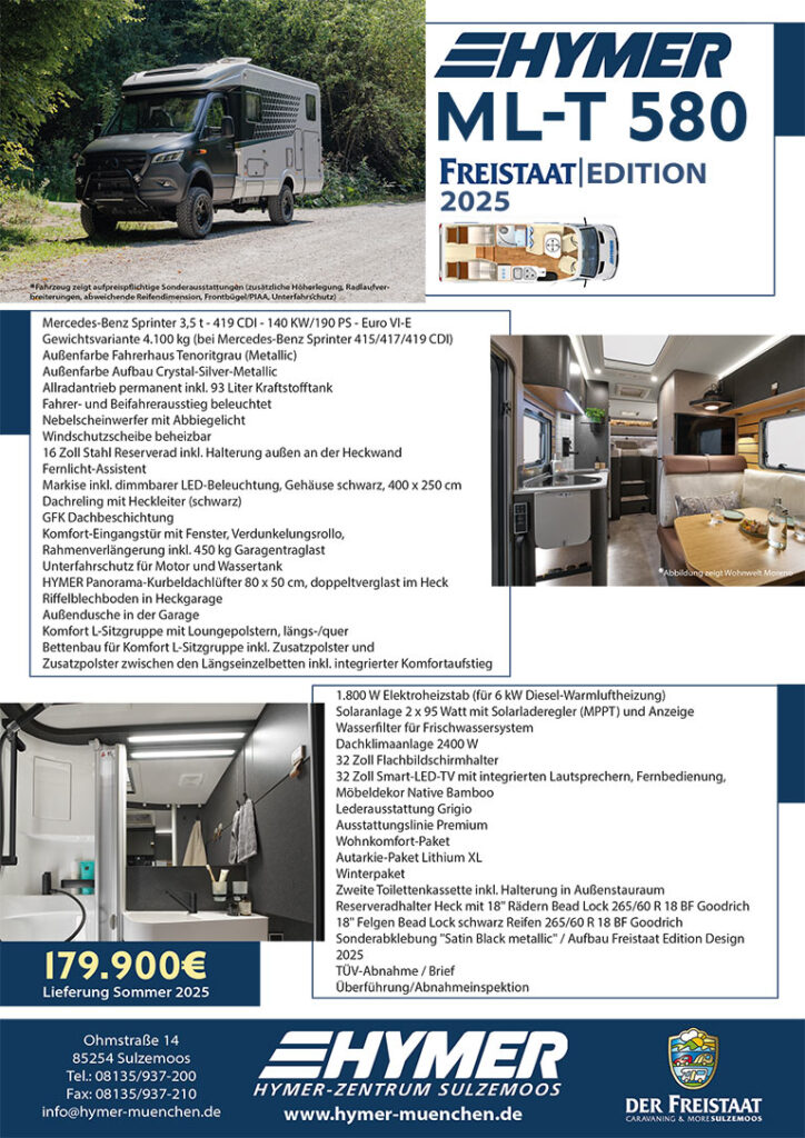 Hymer MLt 580 Freistaat Edition 2025